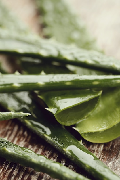 Aloe vera slices for skin care