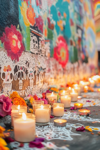 Free photo altar for  day of the dead celebration