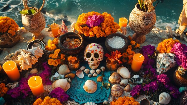 Altar for  day of the dead celebration