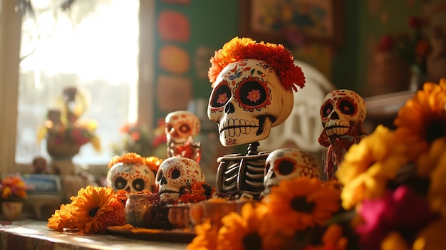 Free photo altar for  day of the dead celebration