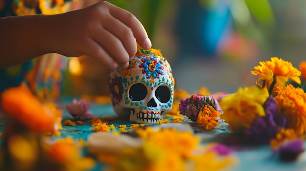 Free photo altar for  day of the dead celebration