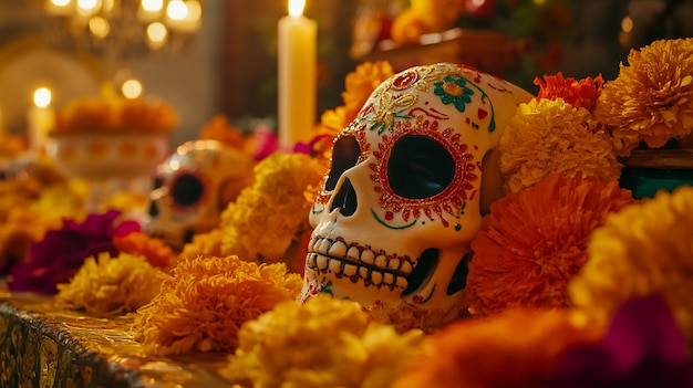 Free photo altar for  day of the dead celebration