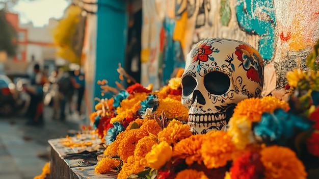 Free photo altar for  day of the dead celebration