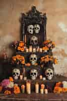 Free photo altar for  day of the dead celebration