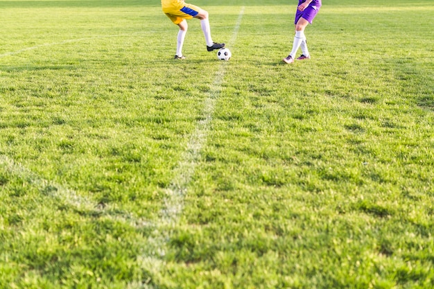 Free photo amateur football concept with match scene