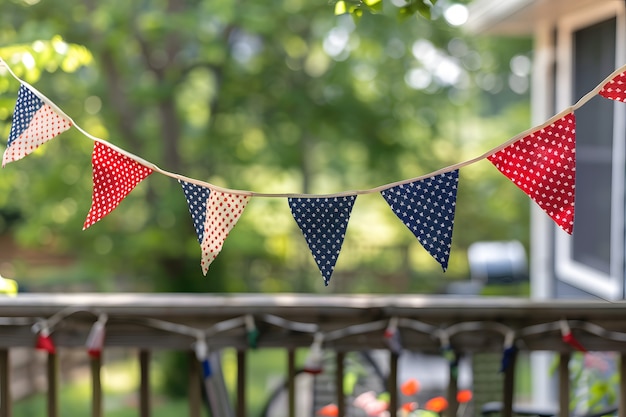 Free photo american colors household decorations for independence day celebration