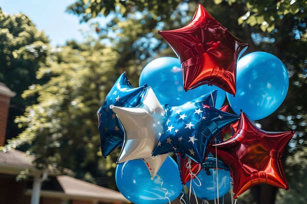 Free photo american colors household decorations for independence day celebration