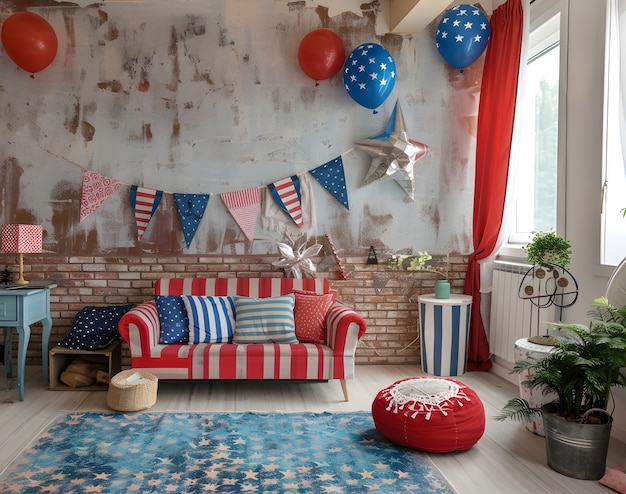 American colors household decorations for independence day celebration