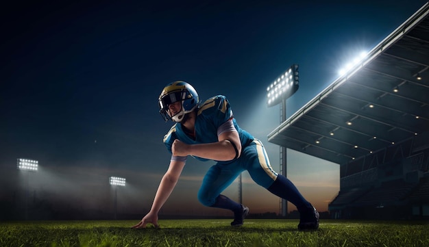 Free photo american football american football player in professional sport stadium