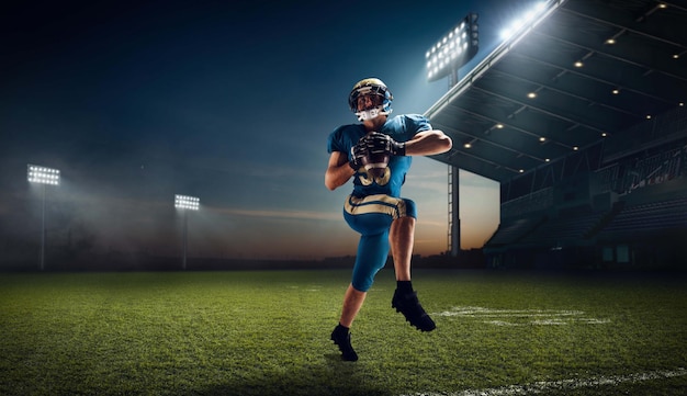 Free photo american football american football player in professional sport stadium