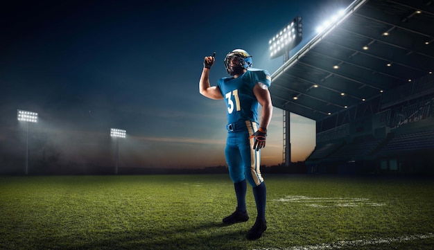 Free photo american football american football player in professional sport stadium