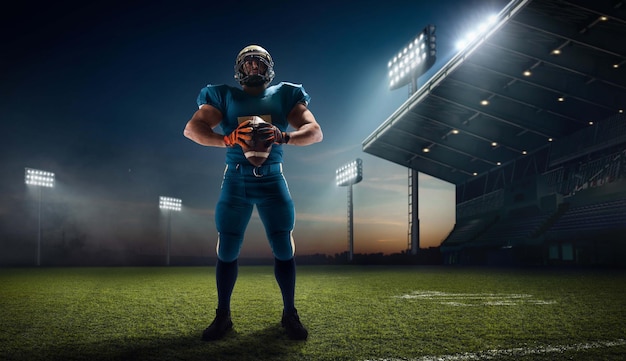 Free photo american football american football player in professional sport stadium