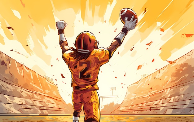 Free Photo american football character with equipment