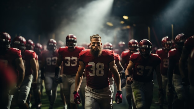 Free Photo american football players wearing equipment