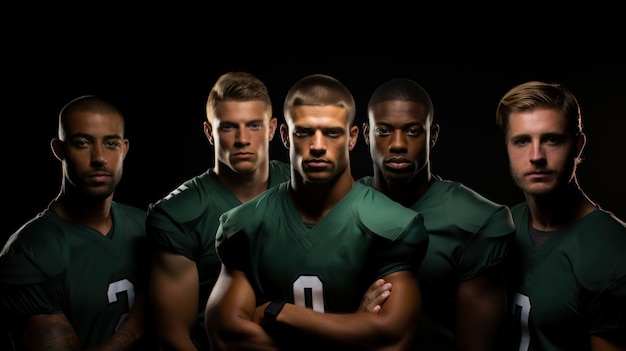 Free photo american football players wearing equipment