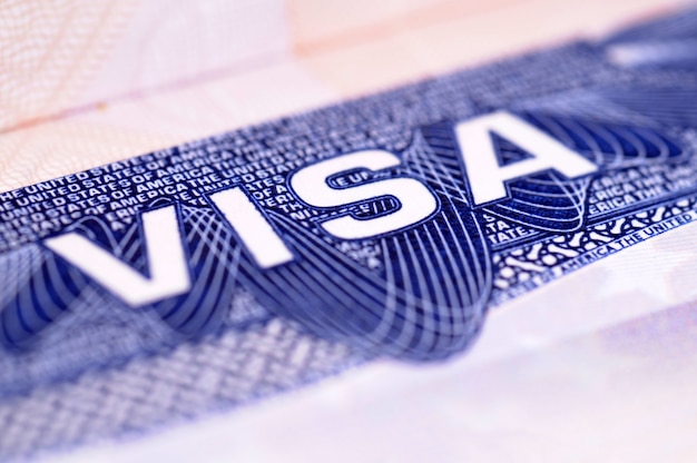 Free photo american visa document