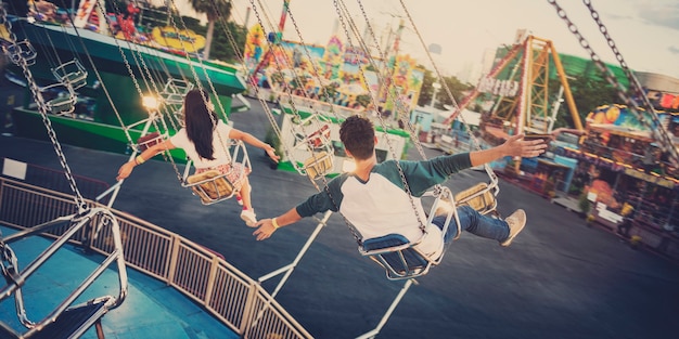 Amusement Park Funfair Festive Playful Happiness Concept