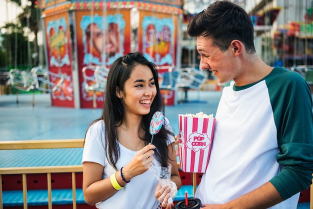 Amusement Park Funfair Festive Playful Happiness Concept