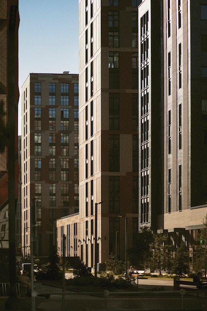 Free photo analog city landscape with buildings