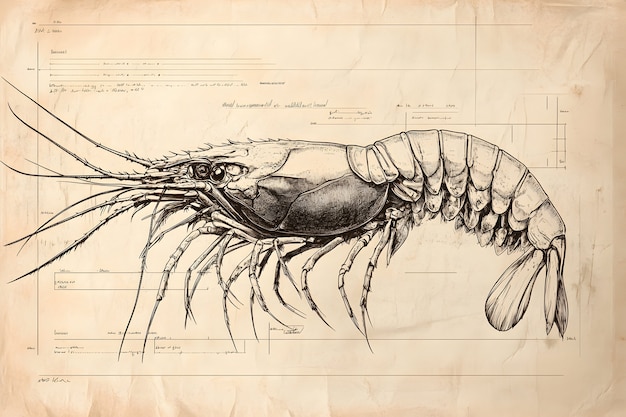 Free photo anatomy drawing vintage style