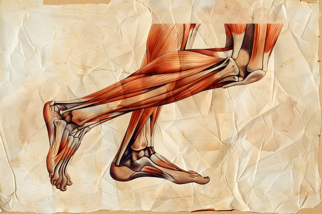 Free Photo anatomy drawing vintage style