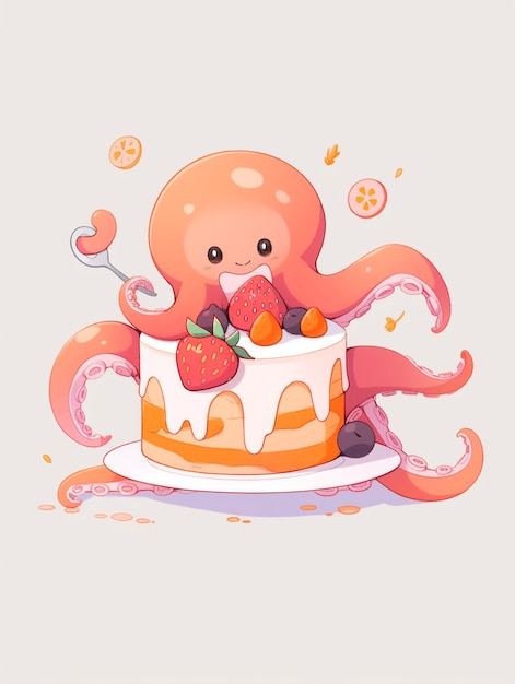 Free Photo animal eating sweet and delicious cake