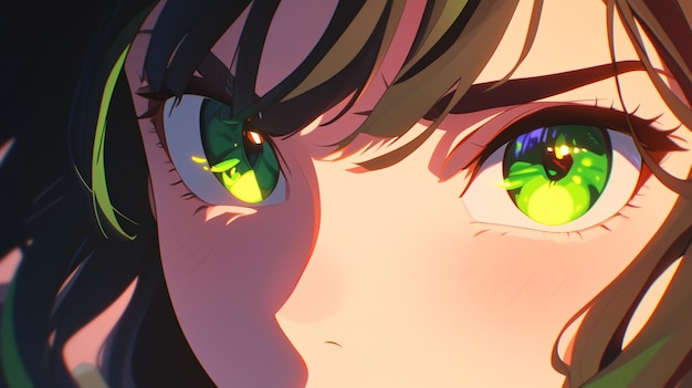 Free photo anime eyes illustration