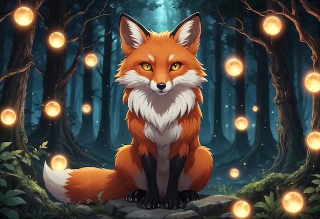 Free photo anime style animal digital art