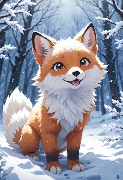 Free photo anime style animal digital art