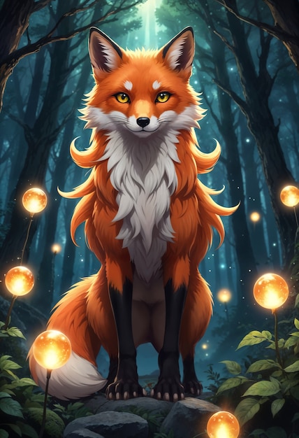 Free photo anime style animal digital art