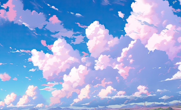 Anime style clouds