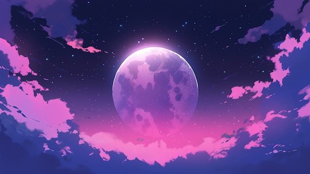 Anime style galaxy background