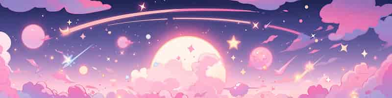 Free photo anime style galaxy background