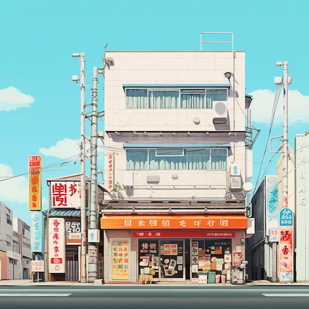 Anime style house architecture