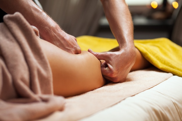 Anti cellulite massage in a luxury spa