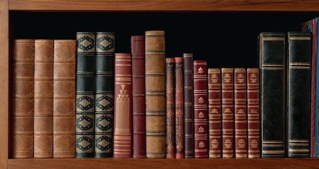 Free photo antique book shelf, vintage background