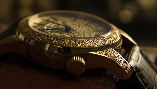 Antique gold pocket watch a timeless elegance generated by AI