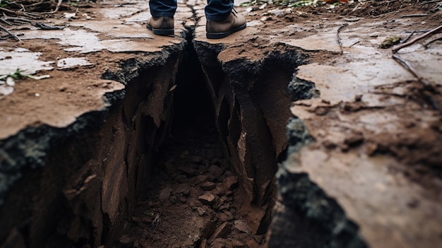 Free Photo anxiety induced by earth cracks