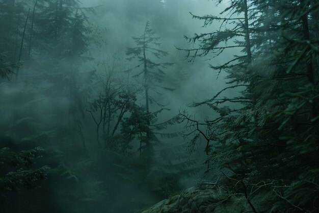 Aokigahara forest dark style