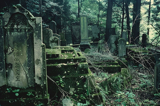 Free Photo aokigahara forest dark style