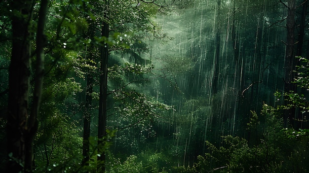 Free Photo aokigahara forest in highly detailed style