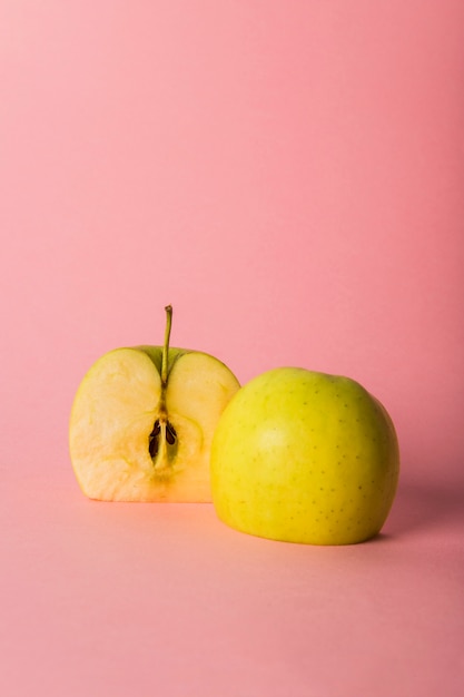 Apple cut in half