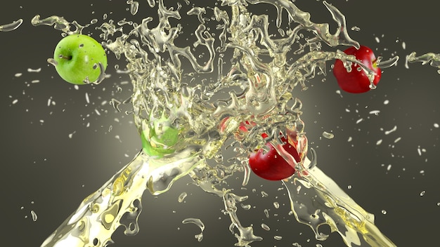 Free Photo apple juice splash background