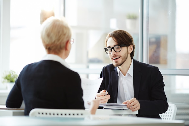 Free photo applicant during interview