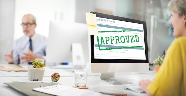 Free photo approved agreement allowed validation concept