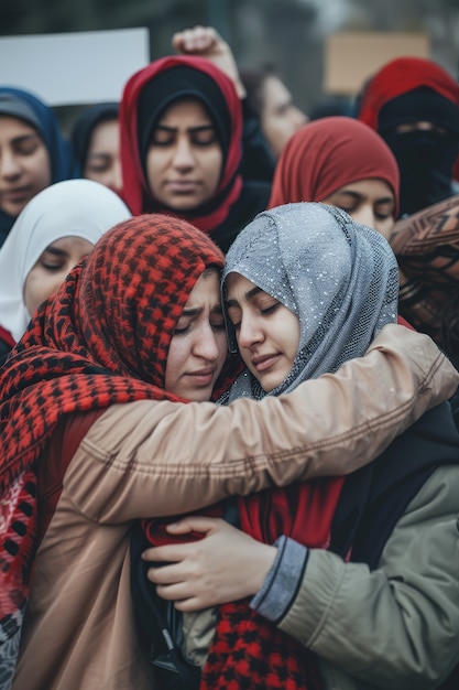 Free photo arab people demonstrating  together