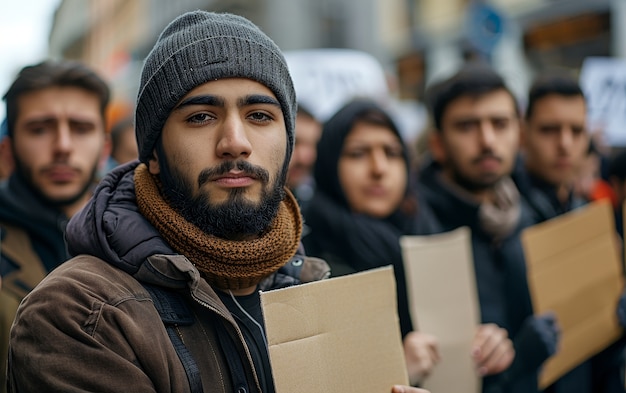 Free photo arab people demonstrating  together