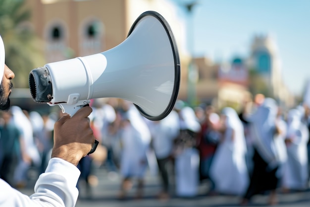 Free photo arab people demonstrating  together