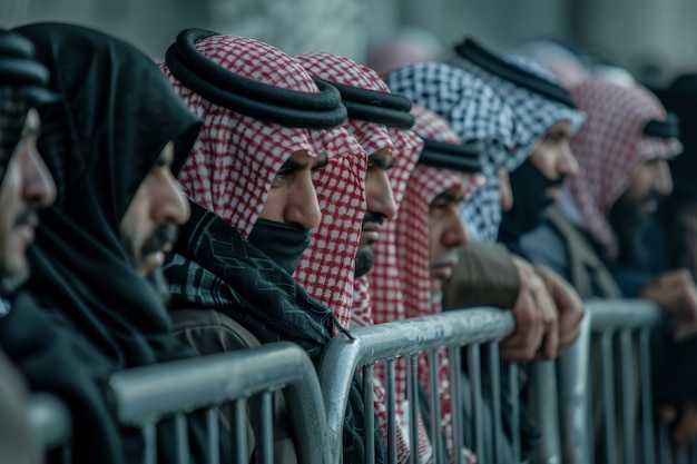 Free photo arab people demonstrating  together