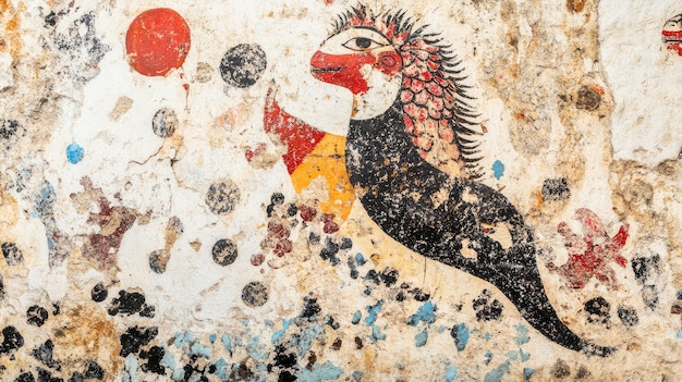 Free Photo archaeological cave paintings